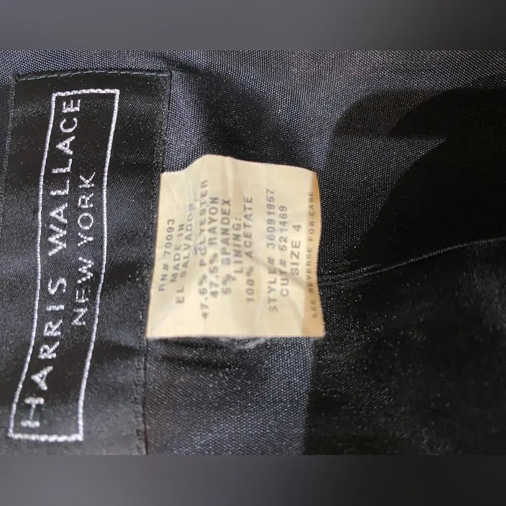 Harris Wallace New York Stripped Suit Skirt Size 4 side zipper in GUC